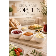 Porsima Dora 3'lü Porselen Çerezlik & Sosluk Seti 10 Cm - Kabartmalı Puantiyeli İkramlık Yok