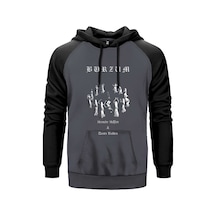 Burzum Graphic Gri Renk Reglan Kol Sweatshirt Gri