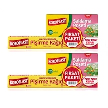 Koroplast Pişirme Kağıdı 16 Lı Saklama Poşeti 120 Li Orta Boy X 2