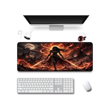 Sonictouch Klavye Mousepad 40x90cm Dikişsiz Pürüzsüz Sıvı Geçirmez Kaymaz Taban Kor Savaşçısı
