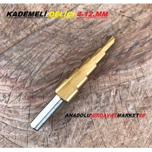 Kademeli Uç 4-12 MM Çelik Metal Delici Uç Ahşap Delme Ucu