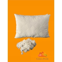Pamuklu Kapitone Boncuk Silikon & Elyaf Yastık 600 Gr 2 Adet Beyaz