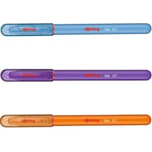 Rotring Jel Mürekkepli Tükenmez Kalem Turuncu Mor A.mavi 3'lü