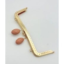 Angel Çanta Aksesuar 20 Cm Pudra Badem Toplu Çanta Klipsi Çanta Bursu Light Gold Metalli Diğer
