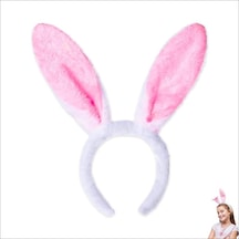 Süsle Bebek Ve Parti Tavşan Kulağı Taç - Peluş - Pembe