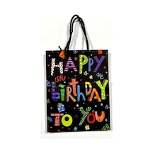 Happy Birthday Karton Hediye Poşeti 18x23cm - 2 Adet
