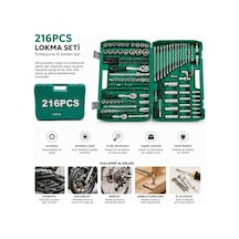 Tools Man Lokma Seti 216 Adet 3ad.cırcır Kolu Soket Bits Adaptör Plastik Çantalı