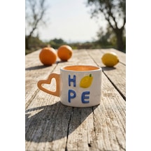 Heart Hope Porselen Kupa - 360 Ml Turuncu
