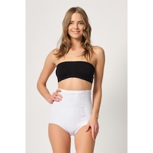 Beyaz Mı Emay 2931 Karın Balen Destekli Slip Lazer Korse Beyaz