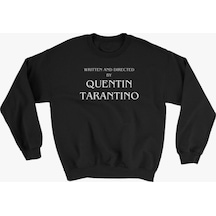 Tarantino Baskılı Sweatshirt Siyah