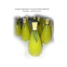 Avşar Soda Cam Şişesine Uyumlu 25 Adet Konik Mantar Tıpa 30X22X19