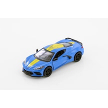 Kinsmart 2021 Corvette Stingray C8 Livery Edition Diecast Mavi