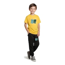 Fyk Kids Erkek Çocuk Give Up Yazı Baskılı Yazlık Alt-üst Takım Sarı