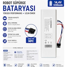 Xiaomi Robot Vacuum X10 Bhr6068eu Uyumlu Robot Süpürge Bataryası 14.4v 5200mah Li-ion