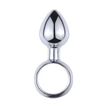Erotixshop Parmağa Takılabilir Halkalı Metal Anal Plug 5 Cm