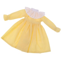 Suntek El Yapımı Sevimli Bebek Kostüm Uzun Kollu Elbise Sarı