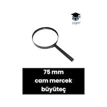 75 Mm Saplı Büyüteç Cam Mercek