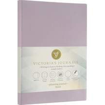 1038 Victoria's Journals Smyth Esnek Kapak Planlayıcı Defter 14x20 Cm 100gr. Krem 96 Yaprak Lila Çizgili