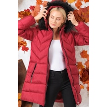 Z6759 Dewberry Bayan Kaban-düz Bordo-düz Bordo