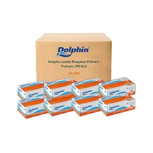 Dolphin Lateks Eldiven Pudrasız Muayene Eldiveni Beyaz 20 x 100'lü