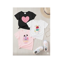 Stil-x Yeniz Sezon 3' Lü Takım Kız Çocuk Tshirt, Çok Renkli, %100 Pamuk Çok Renkli-y2