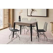 Turna Masa, Tel Sandalye, Dafne, 100x60 Cappuccino
