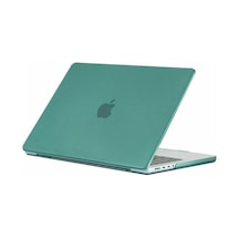 Arabulalaca Apple Uyumlu MacBook Pro 14 A2779 2023 Karbon Desen Kılıf Su Yeşil