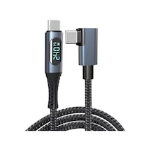 Usb 4 Kablo, Thunderbolt Kablo İçin Dik Açı Pd 240 W Çift Destekler 8k Hd Ekran Usb C Kablosu 8 Standart