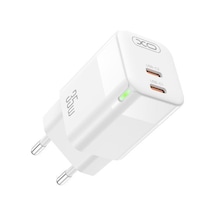 Ce07 Eu Çift Type-c Çıkışlı 35w Pd Hızlı Şarj Adaptörü Cihaz Şarjı Adaptör Bağlantı Başlığı