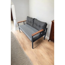 Pimango Pi Elize Tekli Bahçe ,balkon Mobilyası 2'li 60 x 120 CM Antrasit - Gri Anrasit - Gri