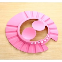 Bebek Banyo Şapkası Düğmeli Kulaklıklı Pembe Çok Renkli