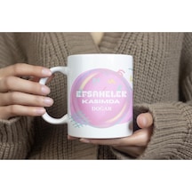 Efsaneler Kasımda Doğar Yazılı Doğum Günü Kupa Bardak Renkli Ve Enerjik Pembe Tasarım Hediye Beyaz