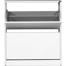 Flat Duo 2 Katlı Geniş Ayakkabılık Dolabı - Beyaz