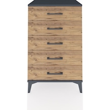 Hyperion Komodin 5 Çekmeceli 60x44x96 Antrasit-çam Antrasit