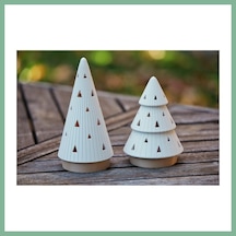 Bşkvirgo Modern Çam Ağacı Formlu Tealight Mumluk Seti Yılbaşı Dekoratif Mum Tutucu Bsk2026 Çok Renkli