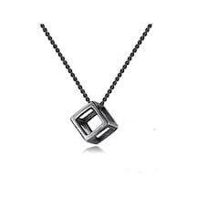 Black Cube Kolye Siyah