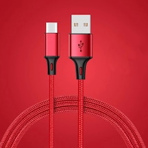 Nephy Hızlı Şarj Usb-c Kablosu 25cm-3m, Samsung S21/s20 Xiaomi Mi Uyumlukırmızı1.5m