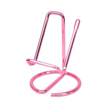 Pembe Metal Telefon Standı - Masaüstü Okuma Ve Gösterim İçin Dayanıklı Demir Ayak