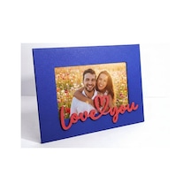 Love You Yazılı Modern Dekoratif Fotoğraf Çerçevesi - Sevgiliye Özel Tasarım Masa Üstü Çerçeve