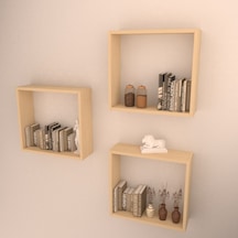 Rafkestir 3 Lü Box Raf Set Akçaağaç ( Mat )