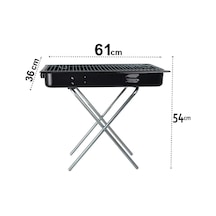 Paslanmaz Emaye Seyyar Ayaklı Kömürlü Mangal 60 CM