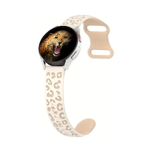 Samsung Galaxy Uyumlu Watch 4 5 6 7 Fe 40 40 44 Classic 42 43 46 47 Mm Kordon Leopar Desen Yumuşak Silikon Kordon