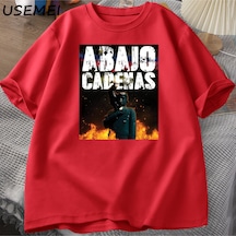 Flood Of Style Venezuela Abajo Grafik T Shirt Erkek Kadın Pamuk Kısa Kollu Yuvarlak Boyun T-shirt Unisex Bas Kırmızı