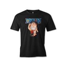 One Piece - Luffy Run Siyah Erkek Tshirt