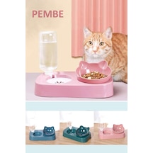 TechnoSmart Kedi Köpek Mama ve Su Kabı Kaseli Otomatik Su Sebili