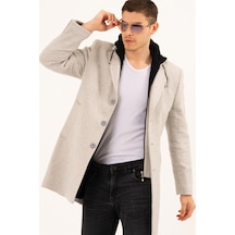 Plt8376 Dewberry Erkek Palto-Desenli Bej-Desenli Bej