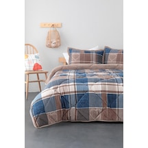 Merinos Comforter Rida Çift Kişilik Yorgan Seti - İndigo