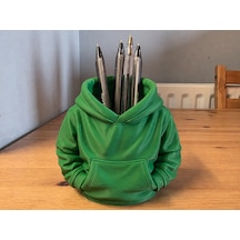 3d Baskı Kapüşonlu Sweatshirt Kalemlik - Masaüstü Organizer-yeşil Çok Renkli