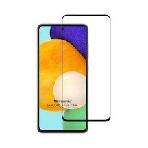 Microsonic Samsung Galaxy Uyumlu A52s Tam Kaplayan Temperli Cam Ekran Koruyucu Siyah