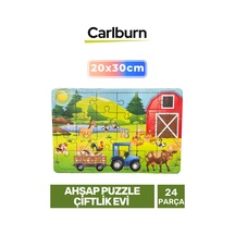 Özel Seri Eğitici Zeka Geliştirici Öğretici El Göz Koordinasyonu Ahşap Puzzle Çiftlik Evi - 24 Parça